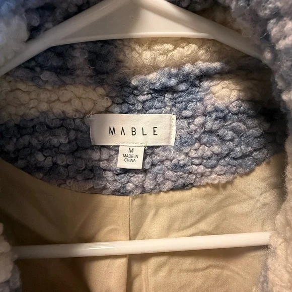 MARBLE Blue and Cream Teddy Jacket - Picture 2 of 9